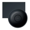 умивальник Omnires Ovo M+ 34,5х33,5 кутовий, лівий, matt black lava (OVO335UWLBLV)