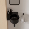 умивальник Omnires Ovo M+ 34,5х33,5 кутовий, лівий, matt black lava (OVO335UWLBLV)