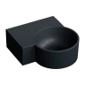 умивальник Omnires Ovo M+ 34,5х33,5 кутовий, лівий, matt black lava (OVO335UWLBLV)