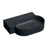 умывальник Omnires Ovo M+ 55,5x38,5 угловой, левый, matt black lava (OVO555UWLBLV)