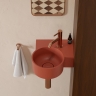умывальник Omnires Ovo M+ 34,5х33,5 угловой, правый, matt terracotta (OVO335UWPTE)