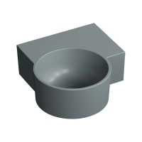 умывальник Omnires Ovo M+ 34,5х33,5 угловой, правый, matt ash grey (OVO335UWPAG)