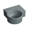 умывальник Omnires Ovo M+ 34,5х33,5 угловой, правый, matt ash grey (OVO335UWPAG)