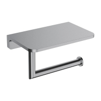 бумагодержатель с полкой Omnires Modern Project brushed nickel (MP60511NI)