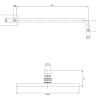 верхний душ Omnires Slimline 25 см, с кронштейном, white matt (WGSET1WM)