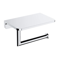 бумагодержатель с полкой Omnires Modern Project polished chrome (MP60511CR)