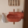 умивальник Omnires Ovo M+ 55,5x38,5 кутовий, правий, matt terracotta (OVO555UWPTE)