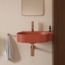 умивальник Omnires Ovo M+ 55,5x38,5 кутовий, правий, matt terracotta (OVO555UWPTE)
