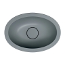 умывальник Omnires Shell 38х25 matt ash grey (SHELL380UPAG)