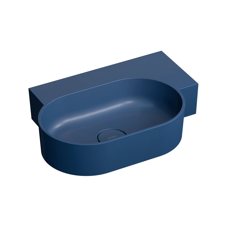 умывальник Omnires Ovo M+ 55,5x38,5 угловой, правый, matt midnight blue (OVO555UWPMB)