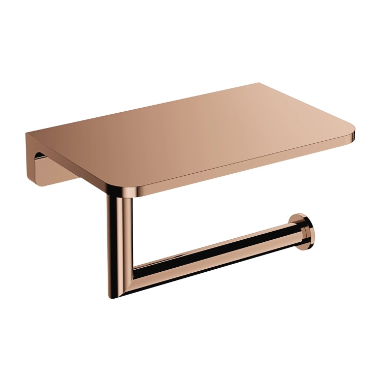 бумагодержатель с полкой Omnires Modern Project polished copper (MP60511CP)