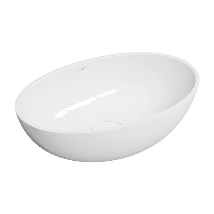 умывальник Omnires Shell 50х32 gloss white (SHELL500UNBP)