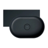 умывальник Omnires Ovo M+ 64,5х44,5 угловой, левый, matt black lava (OVO645UWLBLV)