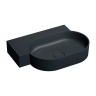 умывальник Omnires Ovo M+ 64,5х44,5 угловой, левый, matt black lava (OVO645UWLBLV)