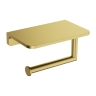 бумагодержатель с полкой Omnires Modern Project brushed brass (MP60511BSB)