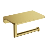 паперотримач з полицею Omnires Modern Project brushed brass (MP60511BSB)