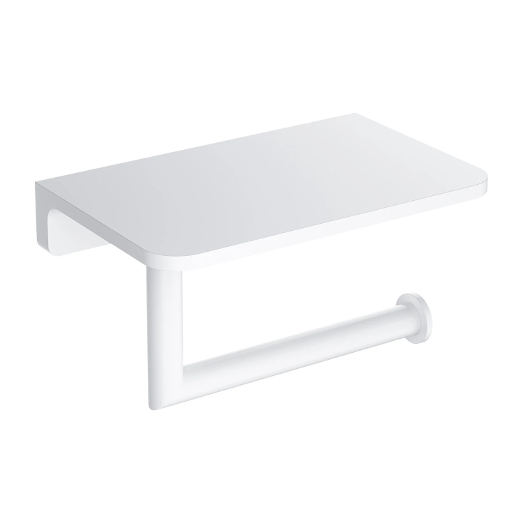 бумагодержатель с полкой Omnires Modern Project matt white (MP60511WM)