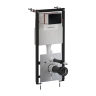 инсталляция Omnires Flush Set, панель смыва STEEL-R45, semi-matt black (STFWC1R45-RBL)
