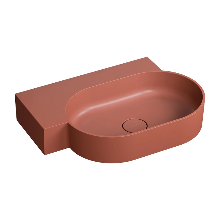 умывальник Omnires Parma M+ 64,5х44,5 угловой, левый, matt terracotta (OVO645UWLTE)