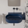умивальник Omnires Shell M+ 64,5х44,5 кутовий, правий, matt midnight blue (OVO645UWPMB)