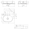 умивальник Omnires Shell M+ 64,5х44,5 кутовий, правий, matt midnight blue (OVO645UWPMB)