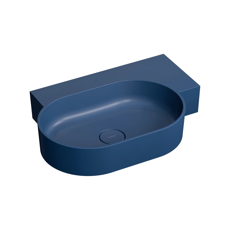 умивальник Omnires Shell M+ 64,5х44,5 кутовий, правий, matt midnight blue (OVO645UWPMB)