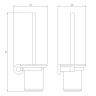ершик для унитаза Omnires Modern Project white matt (MP60620WM)
