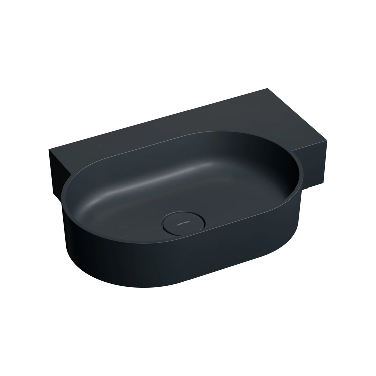 умывальник Omnires Parma M+ 64,5х44,5 угловой, правый, matt black lava (OVO645UWPBLV)