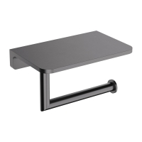 паперотримач з полицею Omnires Modern Project brushed anthracite (MP60511AT)