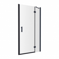 душевые двери с стенкой Omnires Manhattan 90x195 см безопасное стекло black (ADC90X-ABLTR)