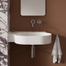 умывальник Omnires Ovo M+ 64,5х44,5 угловой, левый, gloss white (OVO645UWLBP)