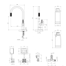 смеситель для кухни Omnires Switch с функцией фильтра для воды, nickel (SW9057-FD1NI)