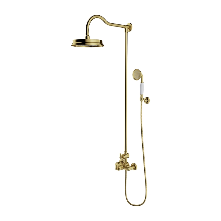 душевая система с термостатом Omnires Armance brushed brass (AM5244-6BSB)