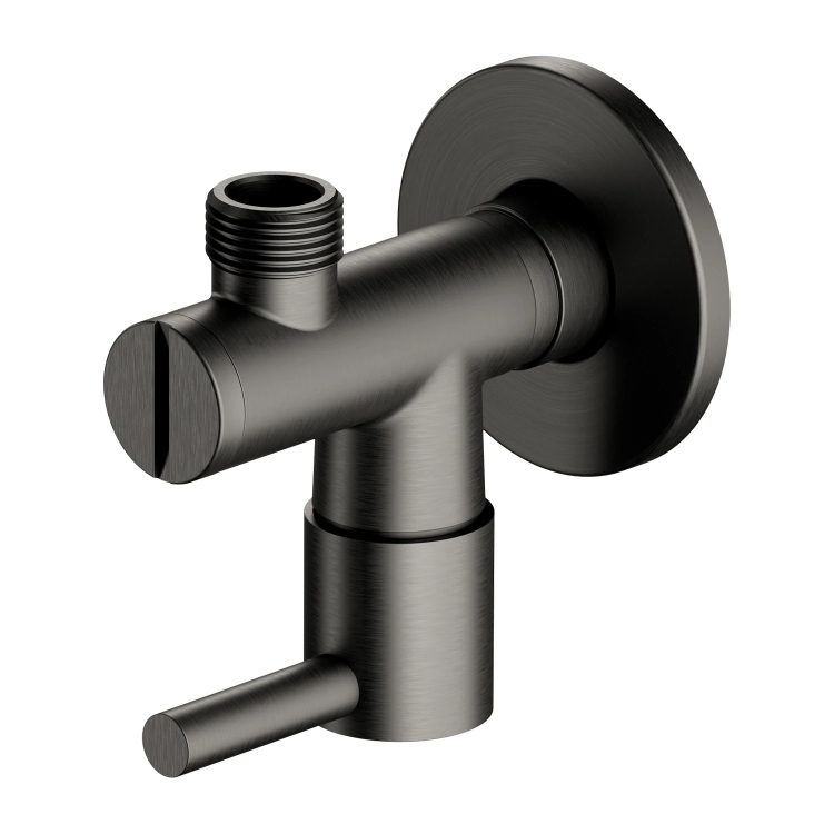 угловой вентиль для ванны и душа Omnires brushed graphite (8857GR)