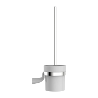 ершик для унитаза Omnires Saco chrome/white (SA54620CRB)