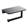 бумагодержатель с полкой Omnires Modern Project matt black (MP60511BL)