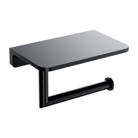 паперотримач з полицею Omnires Modern Project matt black (MP60511BL)