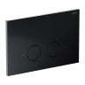 инсталляция Omnires Flush Set, панель смыва STEEL-R45, matt black (STFWC1R45-RBLM)