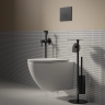 инсталляция Omnires Flush Set, панель смыва STEEL-R45, matt black (STFWC1R45-RBLM)
