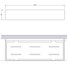 поличка Omnires Uni brushed nickel (UN10335NI)