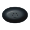умывальник Omnires Shell 50х32 matt black lava (SHELL500UNBLV)