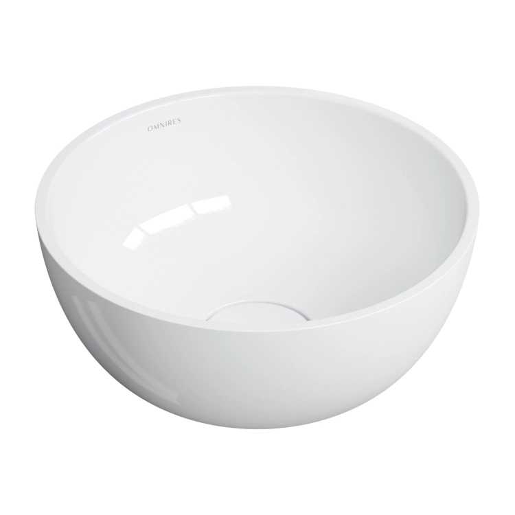 умывальник Omnires Shell 35 cm gloss white (SHELL350UNBP)