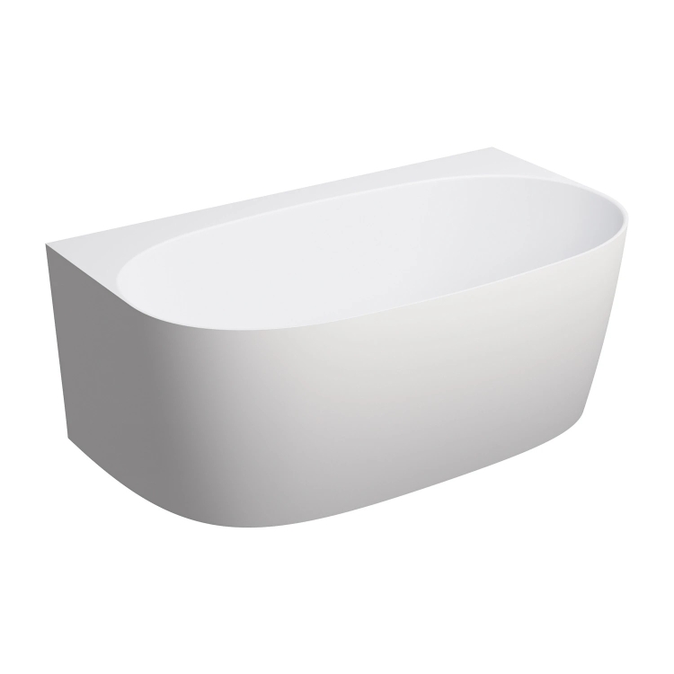 ванна каменная Omnires Valencia М+ 148x86 matt white (VALENCIA148WPBM)