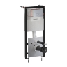 инсталляция Omnires Flush Set ECO, панель смыва STEEL-R45, brushed nickel (STFWCECO1R45-RNI)