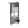 инсталляция Omnires Flush Set ECO, панель смыва STEEL-R45, brushed graphite (STFWCECO1R45-RGR)