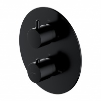 смеситель для ванны и душа скрытого монтажа с термостатом Omnires Y black (Y1236ROBL)